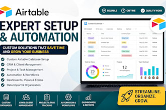 be your airtable specialist for project management, CRM, sales, marketing, etc