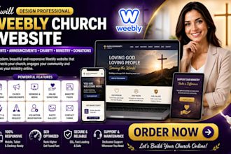 design weebly church events announcements charity ministry donations website