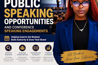 find public speaking opportunities and conference speaking engagements