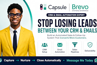 setup capsule CRM brevo email marketing automation and campaigns