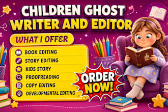 edit your children story, children book editing  kids story