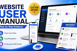 design a website user manual with step by step guidance