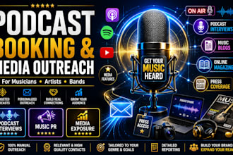 book podcast interviews and media appearances for musicians