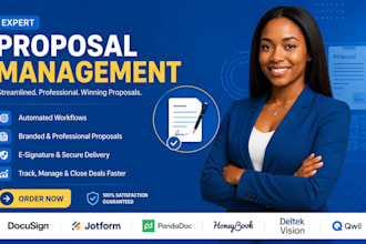 setup proposal management docusign jotform pandadoc honeybook deltek vision qwil