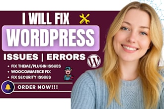 fix wordpress issues, fix wordpress errors, wordpress bug fix, wordpress website