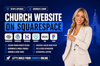 design a responsive church website on squarespace