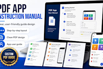 design a PDF app instruction manual for your users