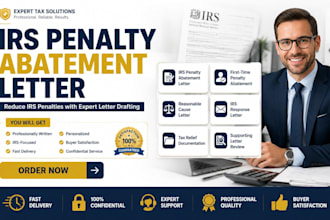 prepare an irs  penalty abatement request and form 843 penalty letter