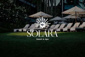 design signature luxury resort, spa, hotel, travel logo