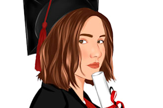 draw custom vector portrait
