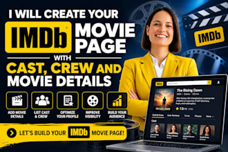 create your imdb movie page with cast, crew and movie details