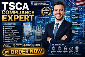 handle tsca compliance, pmn filings and chemical registrations