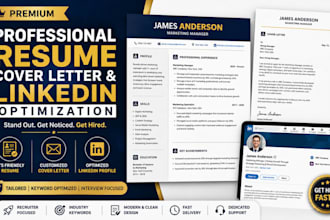 professionally rewrite your resume and linkedin profile