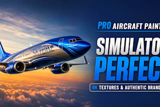 design a custom airplane livery for msfs flight simulator in 24 hours
