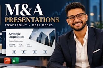 design investment banking powerpoint decks for mergers and acquisitions