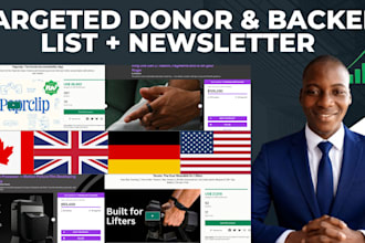 provide USA UK uae donors and backers email list for crowdfunding campaign
