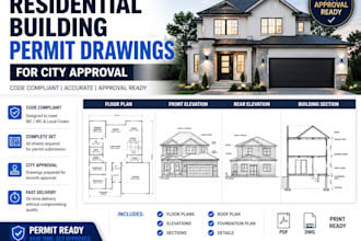create residential building permit drawings for city approval