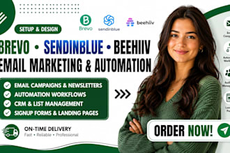 setup brevo email marketing automation brevo sendiblue beehiiv landing page