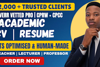 write a professional academic resume, CV, cover letter, and linkedin