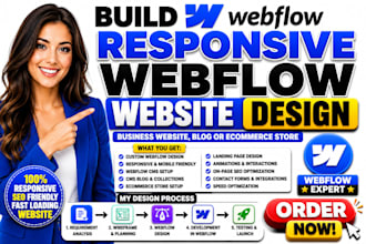 build responsive webflow business website blog ecommerce store SEO optimization