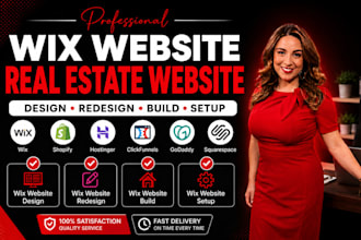 build wix real estate website, redesign wix website,  logistic trucking website