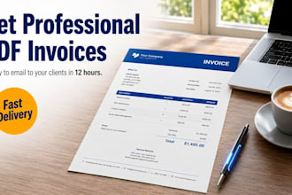 create same day professional PDF invoices for your clients