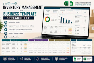 create an automated inventory management system in excel or google sheets