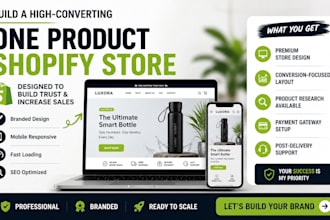 create a branded one product shopify store