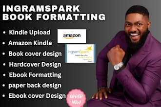 format amazon kindle paperback, hardcover design, ebook formatting, ingram spark