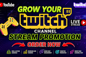 anchor your youtube or twitch live stream promotion to boost live viewers