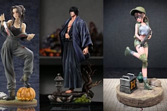 3d print and paint anime figure model custom figurine statues stl resin printing