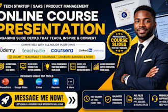 create tech startup online course presentation