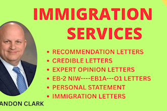 write US expert opinion letters for eb2 niw eb1a o1 immigration petitions