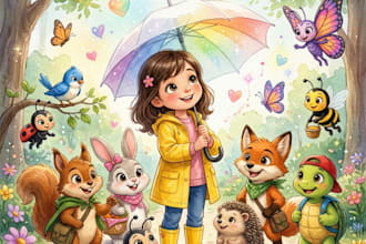 illustrate children story book children story children book kids ilustration