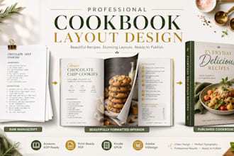 design an advance cookbook layout for amazon KDP and print