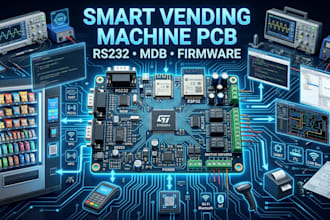 design vending machine pcb with rs232 mdb interface and embedded firmware