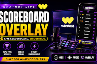design whatnot scoreboard overlays for broadcast ready card breaks