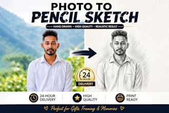 turn your photo into a realistic pencil sketch