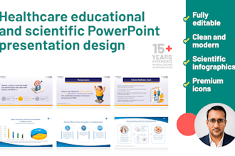 design a healthcare educational and scientific PPT