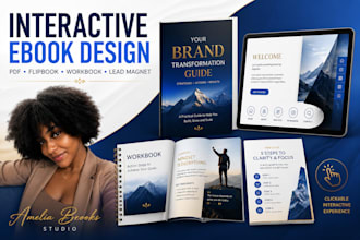 write and design interactive PDF, ebook, lead magnet, workbook and flipbook