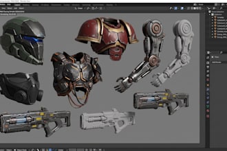 design 3d cosplay armor helmet prop stl model for 3d printing costume