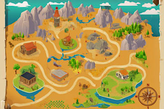 design maps, vector maps, event maps, fantasy festival maps
