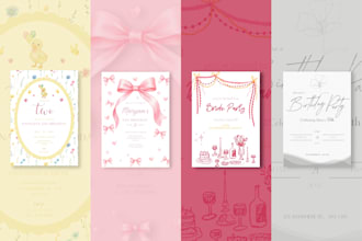 design custom wedding, birthday, party invitation