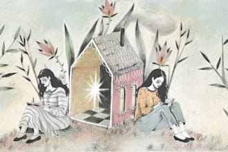 draw artistic book cover and interior illustrations