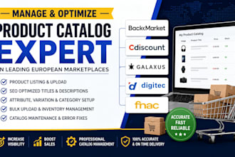manage and optimize back market cdiscount  galaxus digitec fnac product catalog