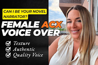 record thriller acx audiobook as female voice over actor and spanish narrator