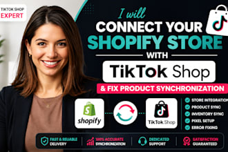 connect shopify with tiktok shop sales channel and fix product synchronization