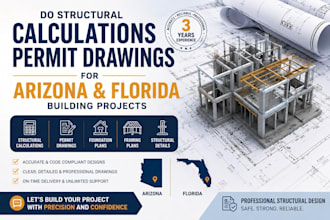 do structural calculations permit drawings for arizona florida building projects