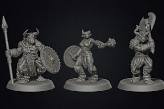 sculpt 3d printing stl file dnd fantasy miniature and character model