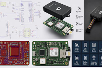 design gps tracker pcb, gnss, lte iot asset, vehicle tracking embedded hardware